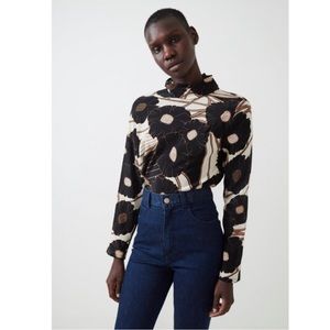 Rachel Comey Semisheer Silk Rumor Top Psychedelic Floral Size 2